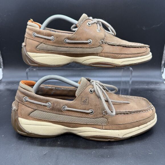Sperry Mens Size 9.5M Brown boat shoe 0777071 slip on casual comfort - Picture 1 of 8